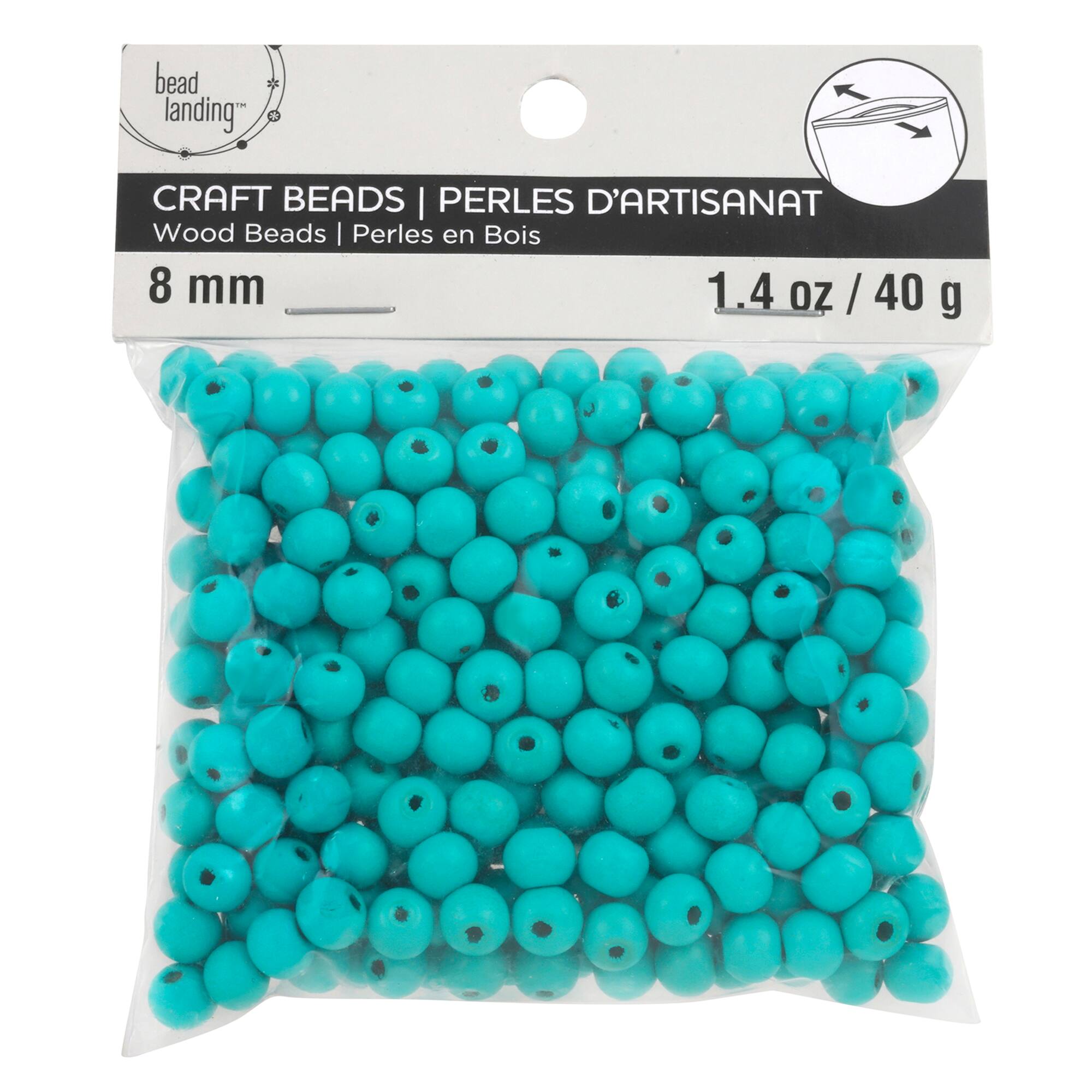 Turquoise Wooden Round Beads, 8mm by Bead Landing™